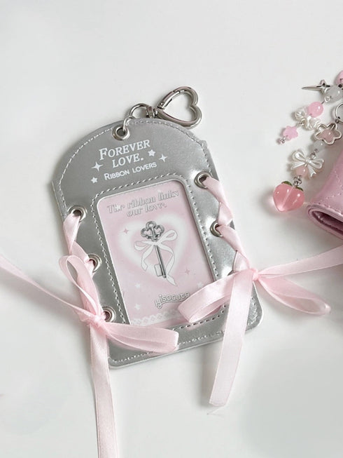 レースアップリボンカードケース | WO4252604 | シルバー