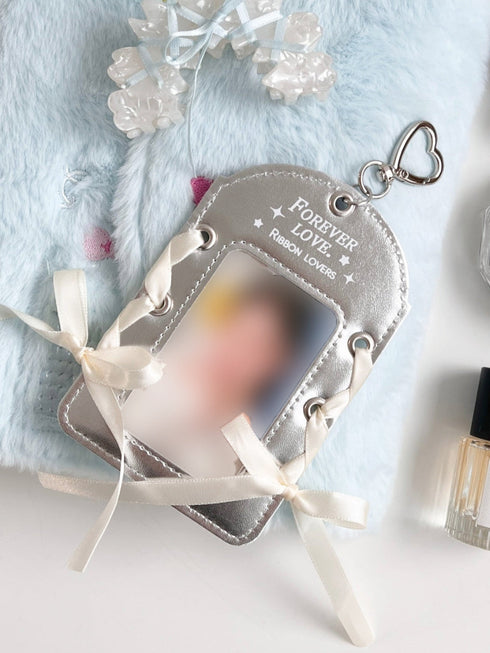 レースアップリボンカードケース | WO4252604 | シルバー