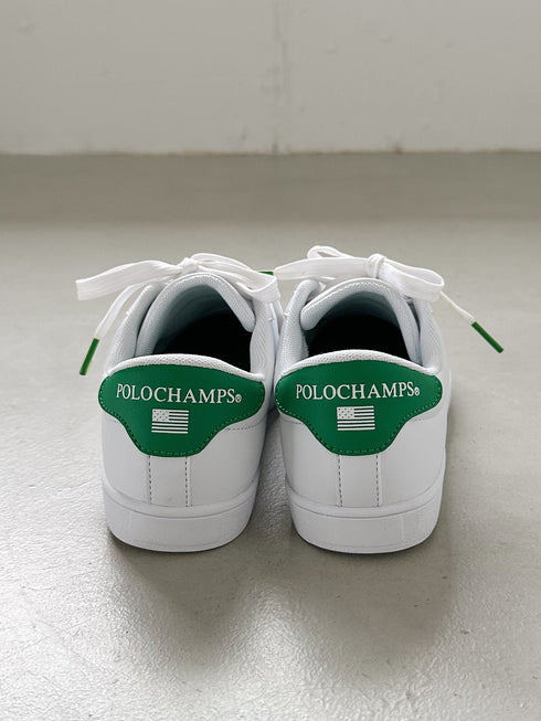 【POLOCHAMPS/ポロチャンプス】別注 ワンポイント刺繍 ローカット コートスニーカー | CL3233033 | グリーン