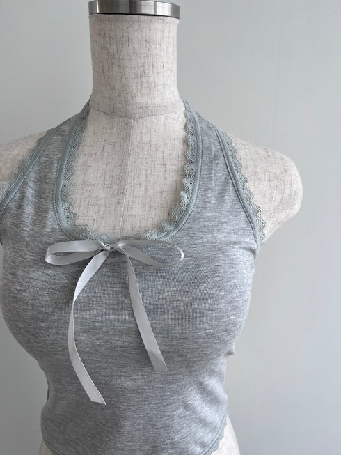 パッド付きレースタンクトップ | SL2252602 | ブラック