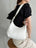 round moon shoulder bag／ワンハンドルラウンドムーンPUショルダーバッグ | UN12410052 | アイボリー