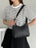 round moon shoulder bag／ワンハンドルラウンドムーンPUショルダーバッグ | UN12410052 | ブラック