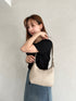 round moon shoulder bag／ワンハンドルラウンドムーンPUショルダーバッグ | UN12410052 | グレイッシュベージュ