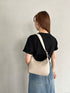 round moon shoulder bag／ワンハンドルラウンドムーンPUショルダーバッグ | UN12410052 | グレイッシュベージュ
