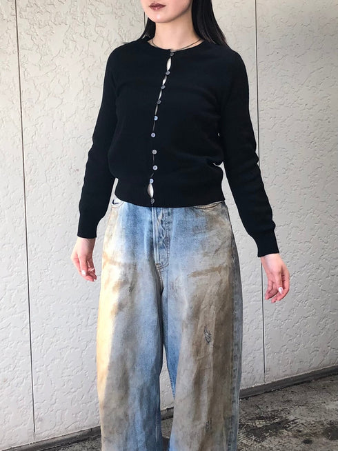 ラウンドネックニットカーディガン | IN2244707 | ブラック