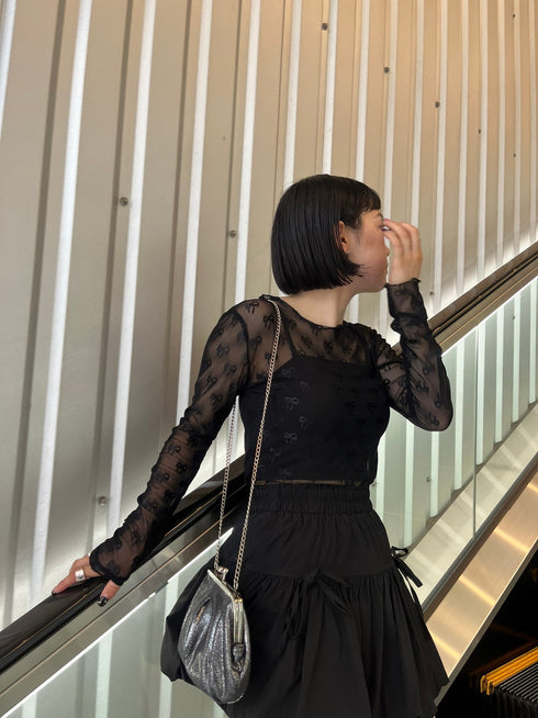 リボンシアートップス | IT2242412 | ブラック