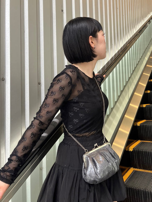 リボンシアートップス | IT2242412 | ブラック