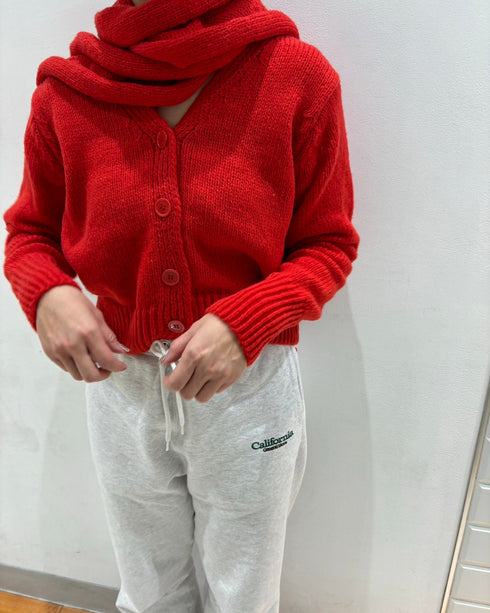 ストールニットカーディガン | LI2244102 | レッド