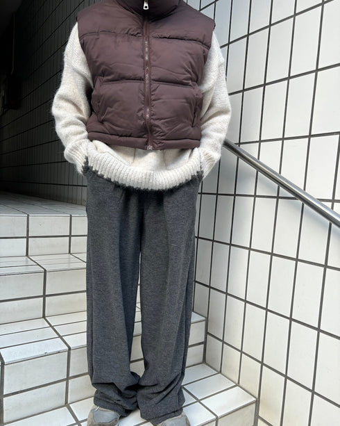 バイカラーステッチビッグニット | LI2244106 | アイボリー