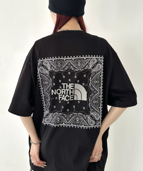 THE NORTH FACE(ザ・ノースフェイス)/ビッグロゴ プリント バンダナ 半袖 Tシャツ/M'S BANDANA S/S R/TEE | IM2251068 | ブラック