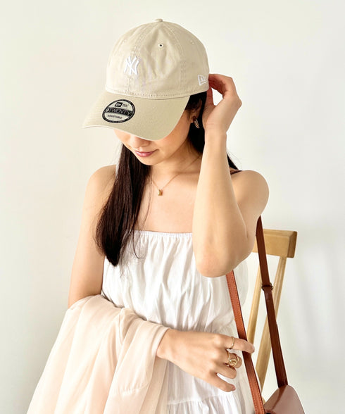 【NEW ERA】ニューエラ キャップ 9TWENTY MLB NY YANKEES  MINI LOGO CAP ニューヨークヤンキース 帽子 | 5192005 | サンドベージュ