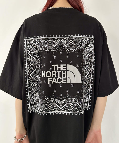 THE NORTH FACE(ザ・ノースフェイス)/ビッグロゴ プリント バンダナ 半袖 Tシャツ/M'S BANDANA S/S R/TEE | IM2251068 | ブラック