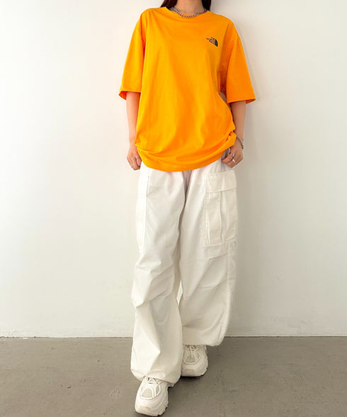 THE NORTH FACE(ザ・ノースフェイス)/ビッグロゴ プリント バンダナ 半袖 Tシャツ/M'S BANDANA S/S R/TEE | IM2251068 | オレンジ