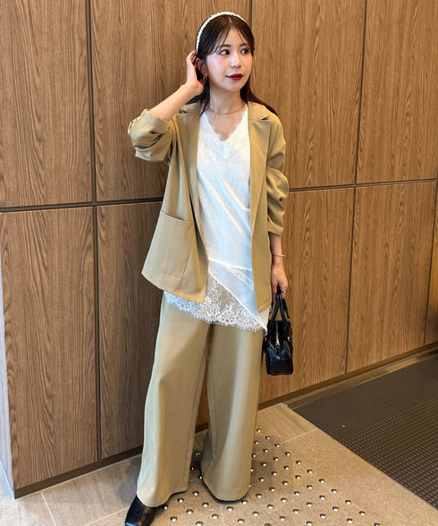 2点セットパンツドレス オールインワン＋ジャケット セットフォーマル パーティードレス 結婚式 お呼ばれ オケージョンドレス | MD2265053 | ベージュ