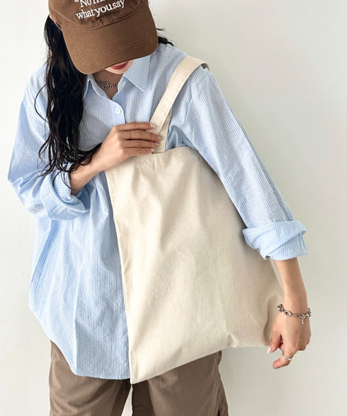 【NEWTRAL(ニュートラル)】/無地トート PC・A4収納 コットン100% エコバッグ/101 Basic Tote Bag Lサイズ | IM1262092 | ナチュラル