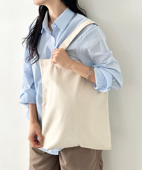 【NEWTRAL(ニュートラル)】/無地トート PC・A4収納 コットン100% エコバッグ/101 Basic Tote Bag Lサイズ | IM1262092 | ナチュラル