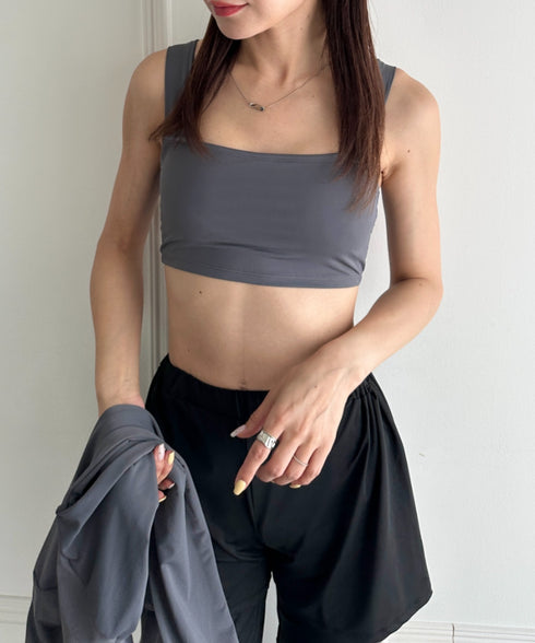 水着5点セットタンキニ上下レギンス長袖トップスショートパンツ 大人水着 UVカット セパレートトレーニングウェア 水陸両用 | MD2262053 | チャコールグレー