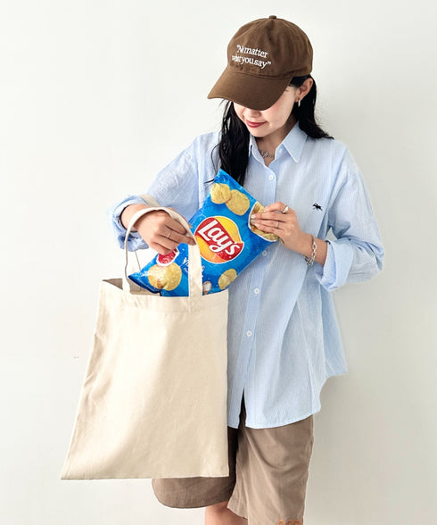 【NEWTRAL(ニュートラル)】/無地トート PC・A4収納 コットン100% エコバッグ/101 Basic Tote Bag Lサイズ | IM1262092 | ナチュラル