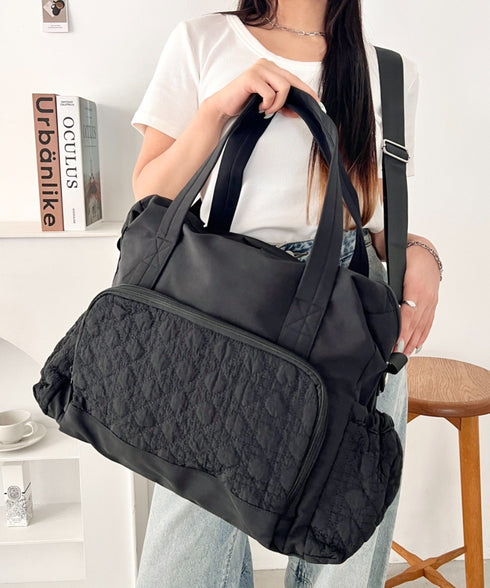【大容量・多収納】キルティング2wayボストンバッグ  マザーズバッグ | WR1265061 | ブラック