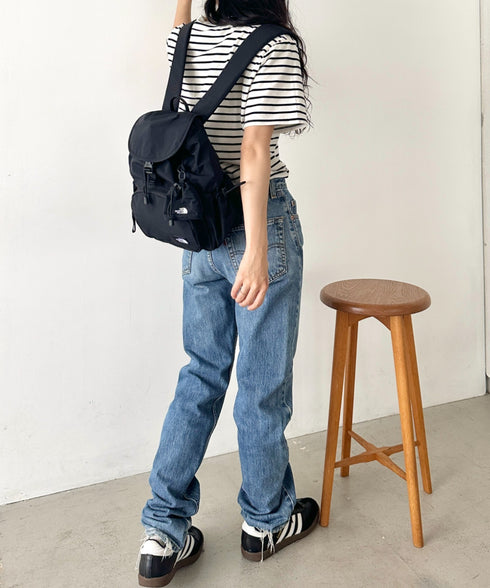 【】THE NORTH FACE(ザ・ノースフェイス)/巾着型 軽量 リュック バックパック/W'S BREEZE BACKPACK S | IM1262073 | ブラック