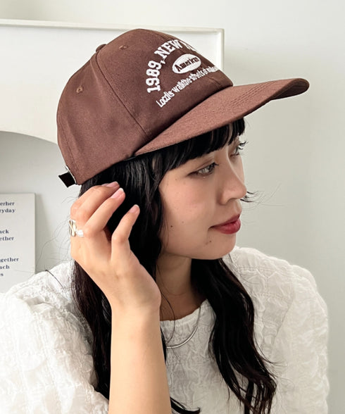 NEWYORKフロント刺繍ロゴキャップ | WR6233002 | ブラウン