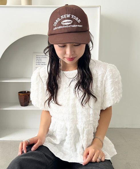 NEWYORKフロント刺繍ロゴキャップ | WR6233002 | ブラウン