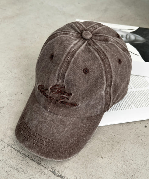 【ヴィンテージ加工・刺繍ロゴ】ウォッシュドベースボールキャップ ローキャップ | WR5265065 | ブラウン