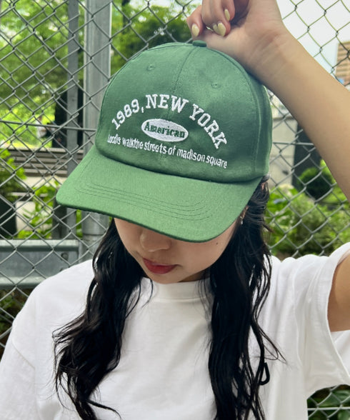 NEWYORKフロント刺繍ロゴキャップ | WR6233002 | ダークグリーン