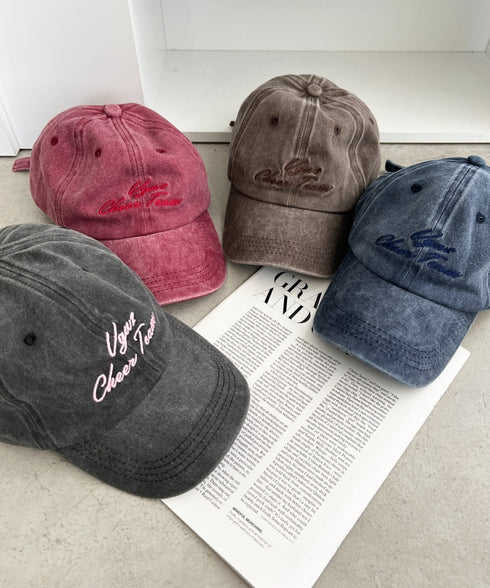 【ヴィンテージ加工・刺繍ロゴ】ウォッシュドベースボールキャップ ローキャップ | WR5265065 | レッド
