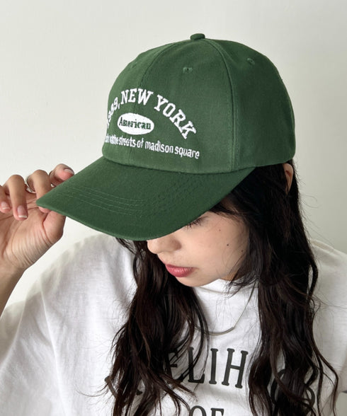 NEWYORKフロント刺繍ロゴキャップ | WR6233002 | ダークグリーン