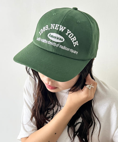 NEWYORKフロント刺繍ロゴキャップ | WR6233002 | ダークグリーン