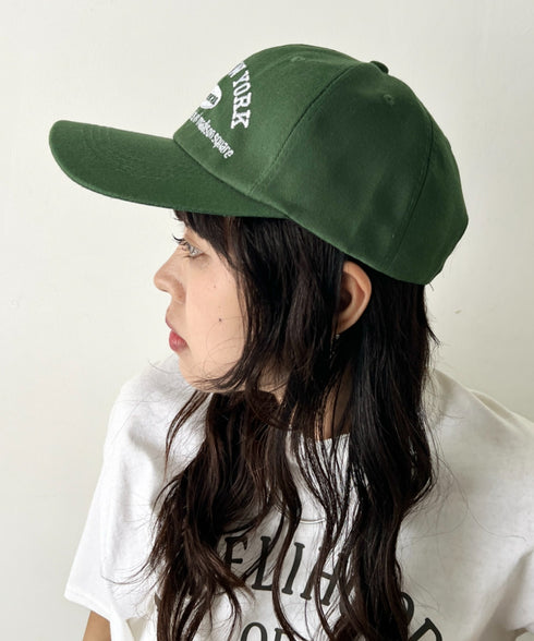 NEWYORKフロント刺繍ロゴキャップ | WR6233002 | ダークグリーン