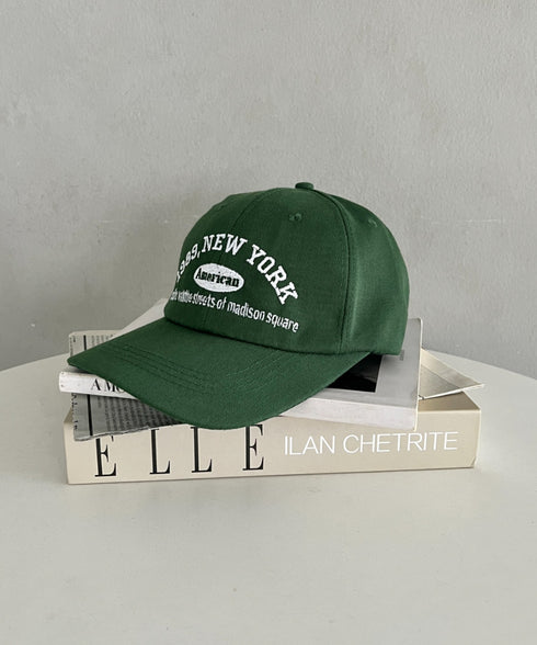 NEWYORKフロント刺繍ロゴキャップ | WR6233002 | ダークグリーン
