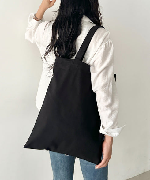 【NEWTRAL(ニュートラル)】/無地トート PC・A4収納可 コットン100% エコバッグ/101 Basic Tote Bag Lサイズ | IM1262092 | ブラック