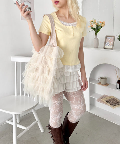 バレエチュールフリルトートバッグ | SL1265102 | アイボリー