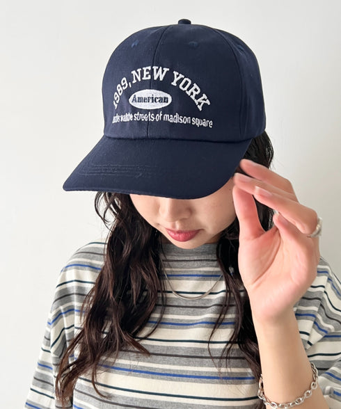 NEWYORKフロント刺繍ロゴキャップ | WR6233002 | ネイビー
