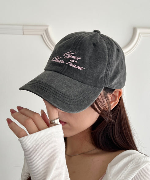 【ヴィンテージ加工・刺繍ロゴ】ウォッシュドベースボールキャップ ローキャップ | WR5265065 | ブラック