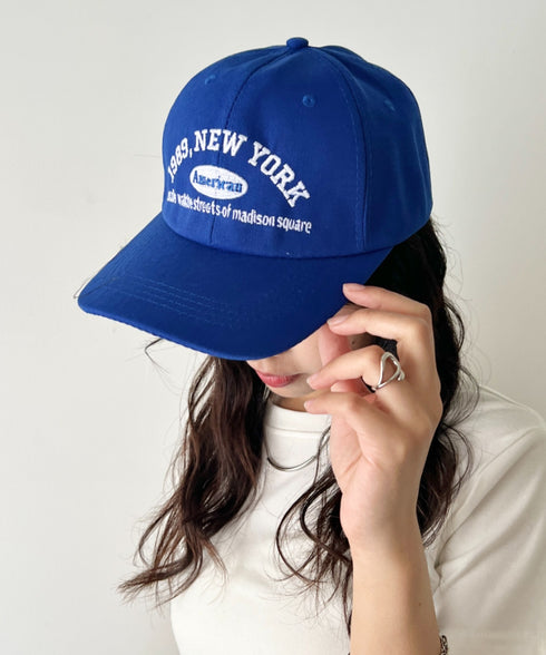 NEWYORKフロント刺繍ロゴキャップ | WR6233002 | ブルー