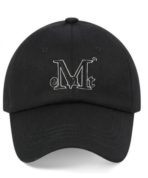 【別注・限定カラー登場】MUCENT(ムセント)/ブランド直輸入正規品 シグネチャー ロゴ ベースボール キャップ サイズ調整可能/SIGNATURE BALL CAP | AT5244039 | ブラック×シルバー